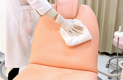 患者さまごとの消毒・清掃